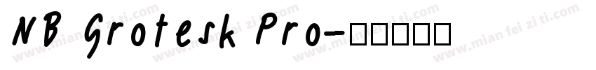 NB Grotesk Pro字体转换